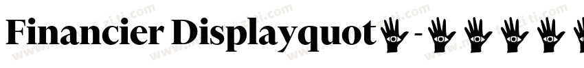 Financier Displayquot;字体转换